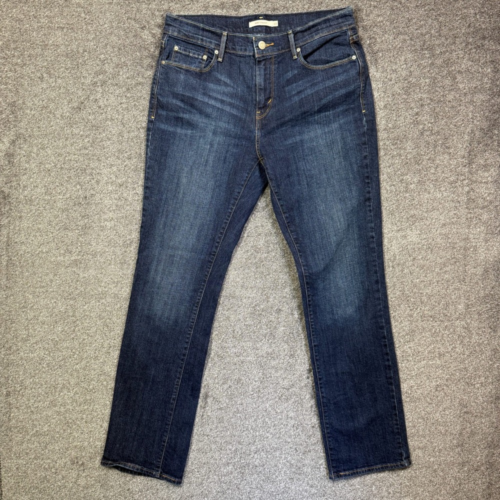 Levi's 505 Straight Leg Jeans Womens 10M Dark Wash Blue Denim 15505-0111 W30 L32